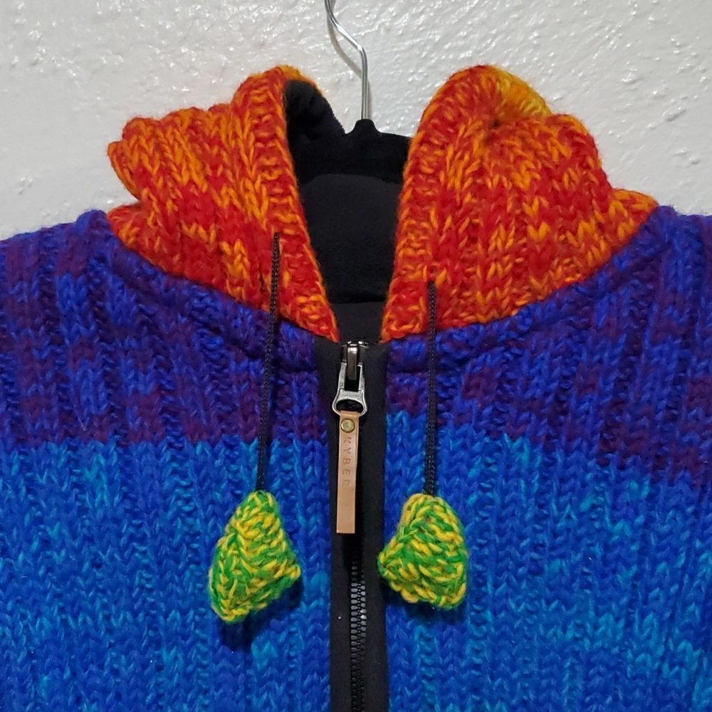 Kyber 100% Wool Rainbow Coat - Picture 6 of 16